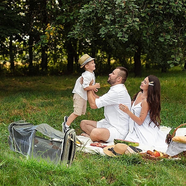 Рюкзак-кроватка портативная NL Baby, серый (0000/38450) - Pampik - 18