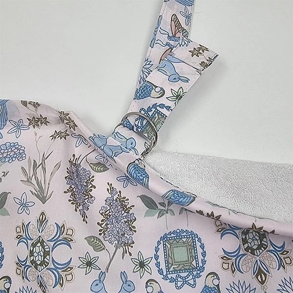 Накидка для годування NL Baby з чохлом, 80х60 см, біло-блакитний (802/37171) - Pampik - 3