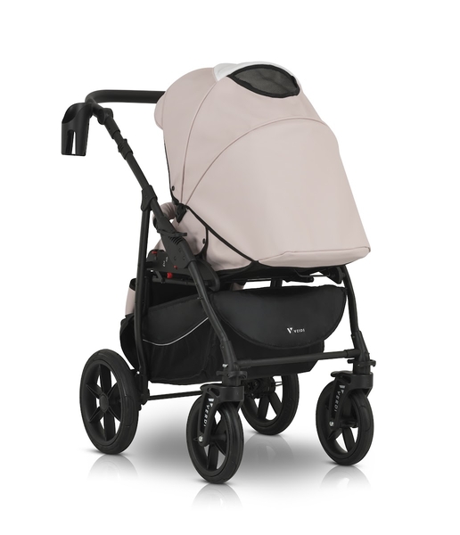 Універсальна коляска 3 в 1 Verdi Sonic Comfort 9023-VC-08 powder pink/black skin - Pampik - 17