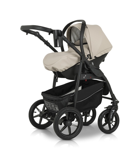 Універсальна коляска 3 в 1 Verdi Sonic Comfort 9023-VC-09 ecru/black skin - Pampik - 8
