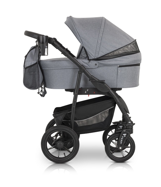 Универсальная коляска 3 в 1 Verdi Sonic Comfort 9023-VC-01 gray fabric - Pampik - 5