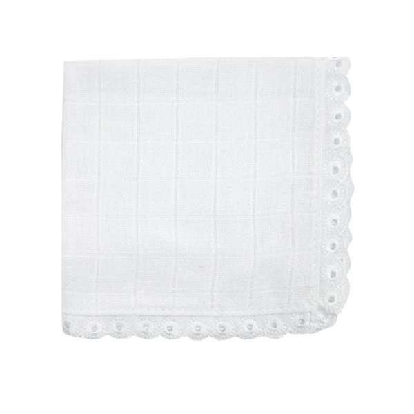 Носові хусточки дитячі NL Baby, 25х25 см, 2 шт., білий (0000/27814) - Pampik - 2