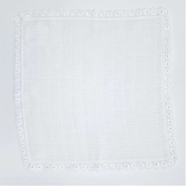 Носові хусточки дитячі NL Baby, 25х25 см, 2 шт., білий (0000/27814) - Pampik - 4