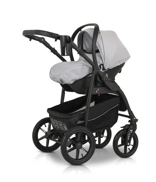 Универсальная коляска 3 в 1 Verdi Sonic Comfort 9023-VC-02 light gray skin - Pampik - 17