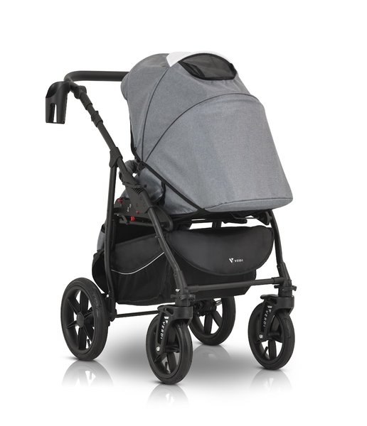 Универсальная коляска 3 в 1 Verdi Sonic Comfort 9023-VC-01 gray fabric - Pampik - 17