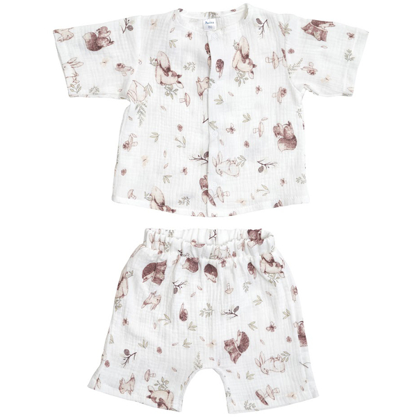 Комплект одежды Twins Print, муслин, р.86, принт в ассортименте (W-102-HTCP86-20) - Pampik