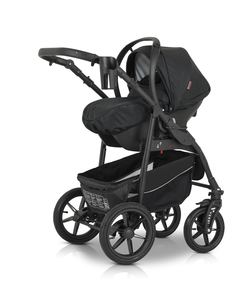 Универсальная коляска 3 в 1 Verdi Sonic Comfort 9023-VC-05 black fabric - Pampik - 15