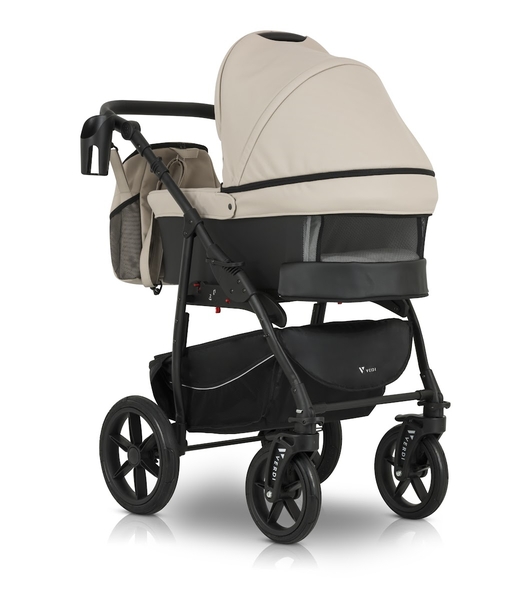 Універсальна коляска 3 в 1 Verdi Sonic Comfort 9023-VC-09 ecru/black skin - Pampik - 6