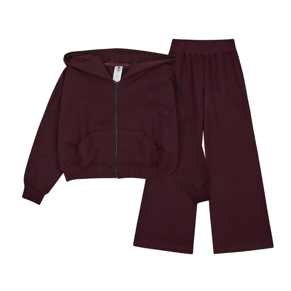 Спортивний костюм Garnamama бомбер з капюшоном,Брюки-палаццо Season 2025 146 Бордовий (1055949.1421212) - Pampik - 7