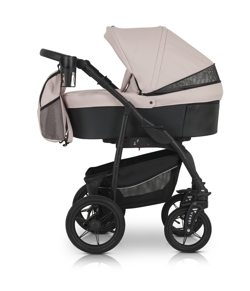 Універсальна коляска 3 в 1 Verdi Sonic Comfort 9023-VC-08 powder pink/black skin - Pampik - 5