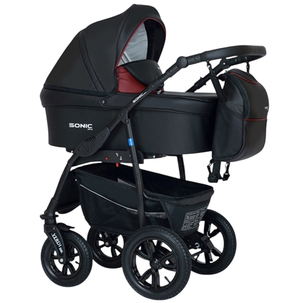 Универсальная коляска 3 в 1 Verdi Sonic Plus 9023-VSP-03 03, черный - Pampik
