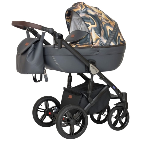 Универсальная коляска 3 в 1 Verdi Mocca 9023-VMOC-10, графитовый с бежевым - Pampik