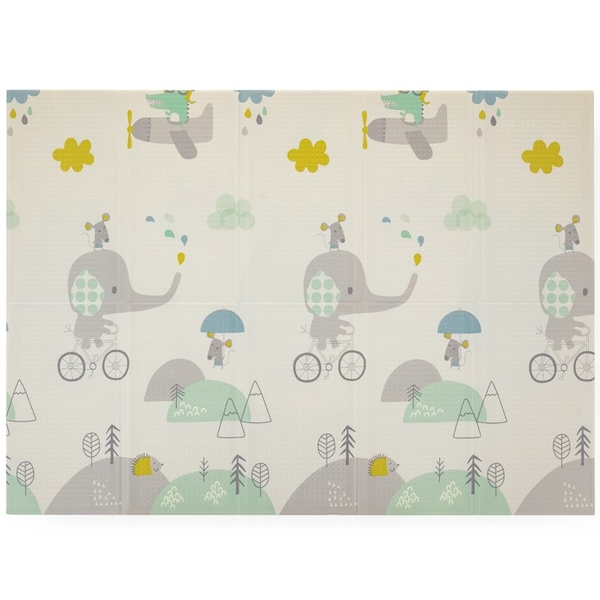 Двосторонній складаний дитячий килимок Petite&Mars Campy Elephant&City (435071) - Pampik - 2