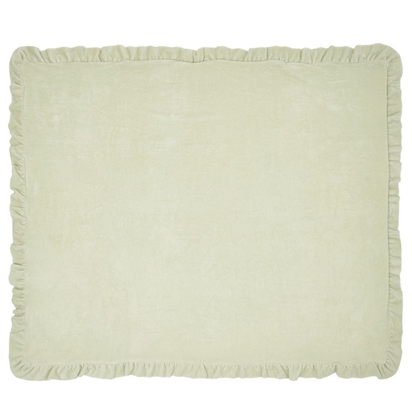 Килимок Twins з рюшкою, велюр, 110х90 см, оливковий (5000-KTLW-207) - Pampik