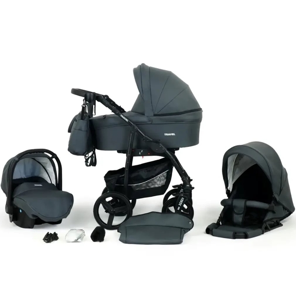 Універсальна коляска 3 в 1 Verdi Travel 9023-VTL-06 graphite, темно-сірий - Pampik - 2