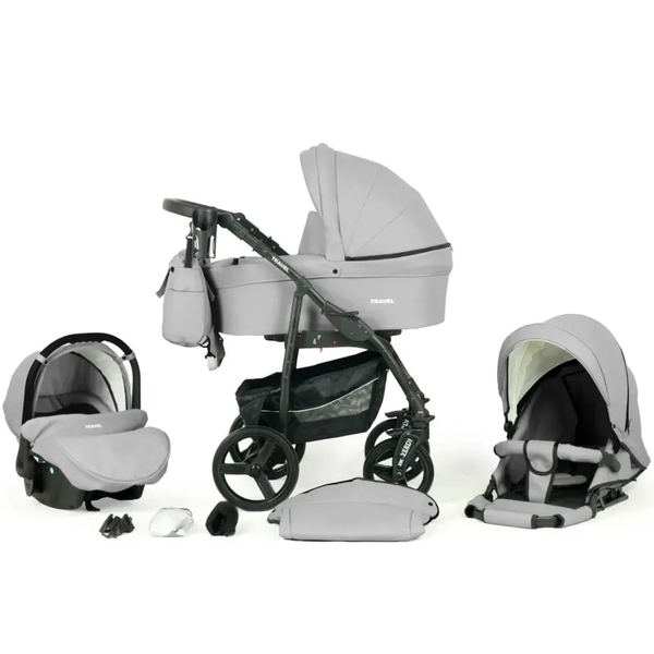 Універсальна коляска 3 в 1 Verdi Travel 9023-VTL-03 light grey, світло-сірий - Pampik - 2