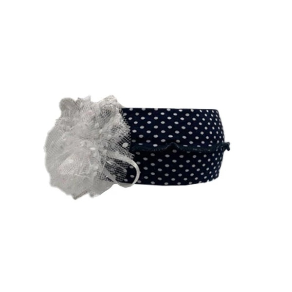 Повязка на голову NL Baby, 0-9 мес., синий в белый горошек (0000/28897) - Pampik - 2