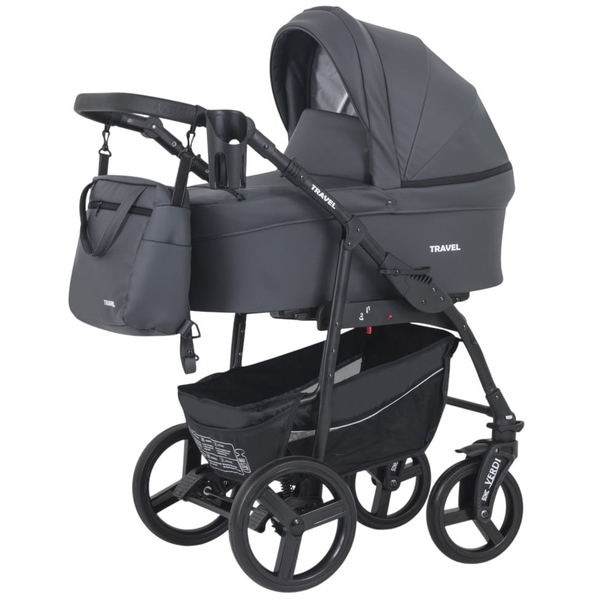 Універсальна коляска 3 в 1 Verdi Travel 9023-VTL-06 graphite, темно-сірий - Pampik