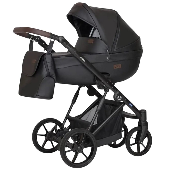 Универсальная коляска 3 в 1 Verdi Aston 9023-VA-06 black, черный - Pampik