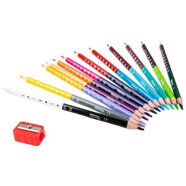 Олівці кольорові Colorino Duo Star Wars, двосторонні, з точилкою, 24 кольори, 12 шт. (89465PTR) - Pampik - 3