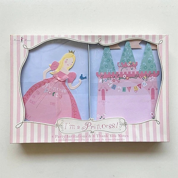 Набір запрошень Meri Meri Принцеса, 8 шт. (45-0895/17901) - Pampik - 2