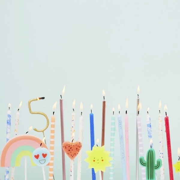 Набір свічок для торта Meri Meri, 16 шт., неонові (168202/35951) - Pampik - 2