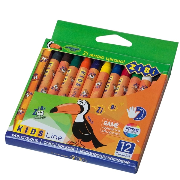Карандаши восковые ZiBi Kids Line, 12 шт. (ZB.2481) - Pampik - 2
