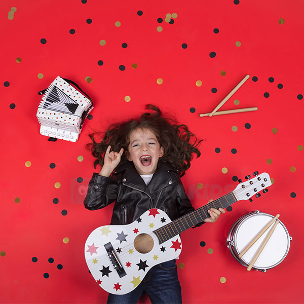 Іграшка музична Eurekakids Гітара, 75 см, білий (691839193/37632) - Pampik - 3