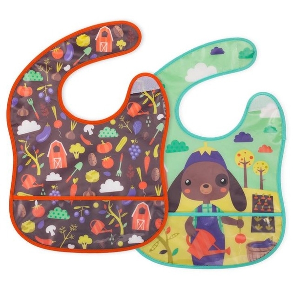 Слинявчик водонепроникний Eurekakids для хлопчика, 6-24 міс, 2 шт., м'ятний (800001/32808) - Pampik