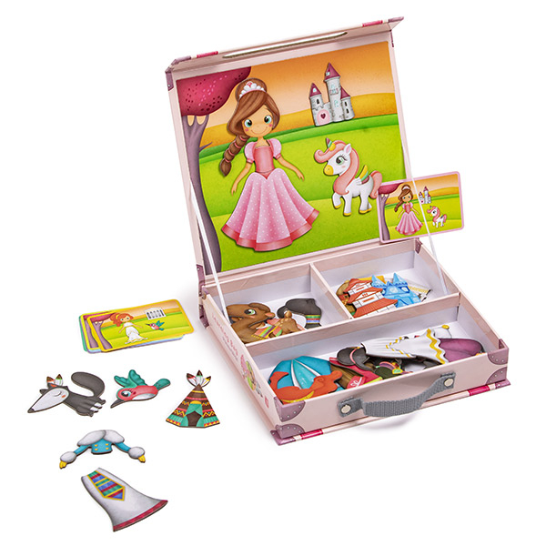 Игровой набор магнитный Eurekakids, розовый (68217005/25196) - Pampik - 2