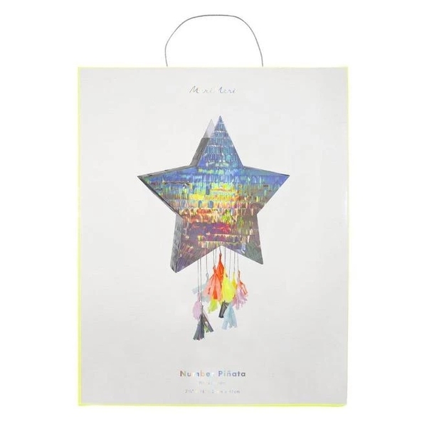 Піньята Meri Meri Зірка, 40.6х42х7.6 см, срібний (186910/33027) - Pampik - 2