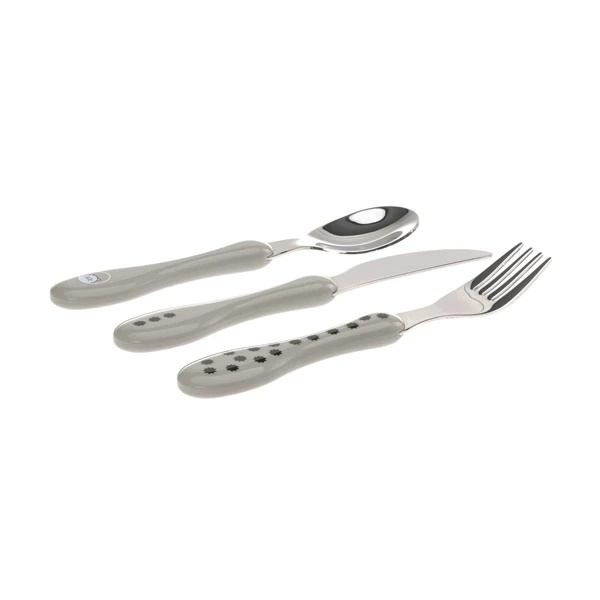 Набір дитячих столових приборів Lassig Кіт, 3 шт. (1210073108/35858) - Pampik - 2