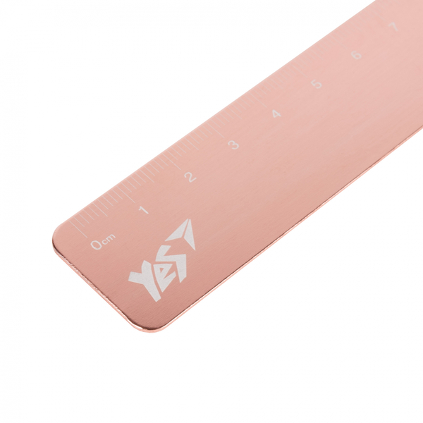 Лінійка-закладка Yes Rose Gold, металева, 16 см (370537) - Pampik - 3