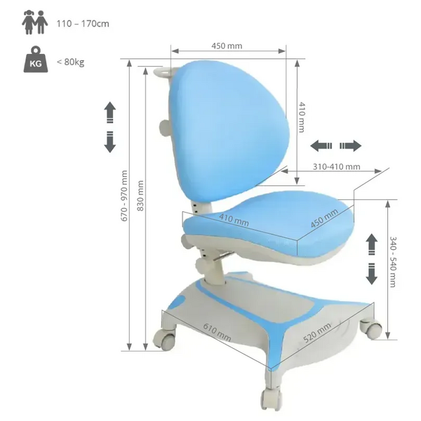 Дитяче крісло Cubby Adonis Blue - Pampik - 14