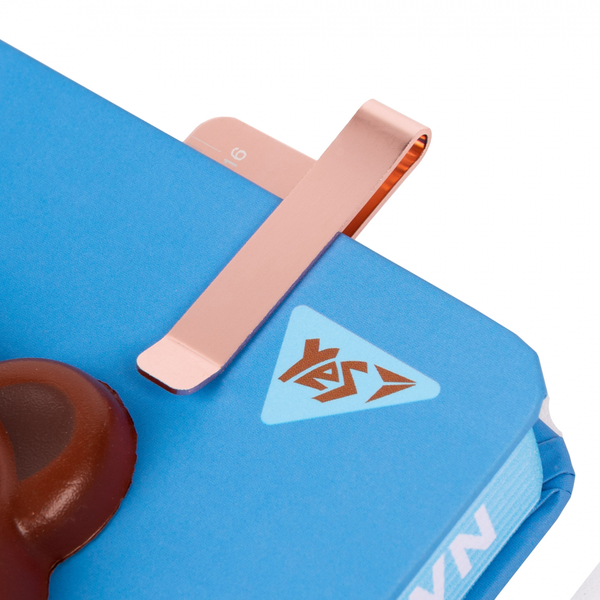 Лінійка-закладка Yes Rose Gold, металева, 16 см (370537) - Pampik - 7