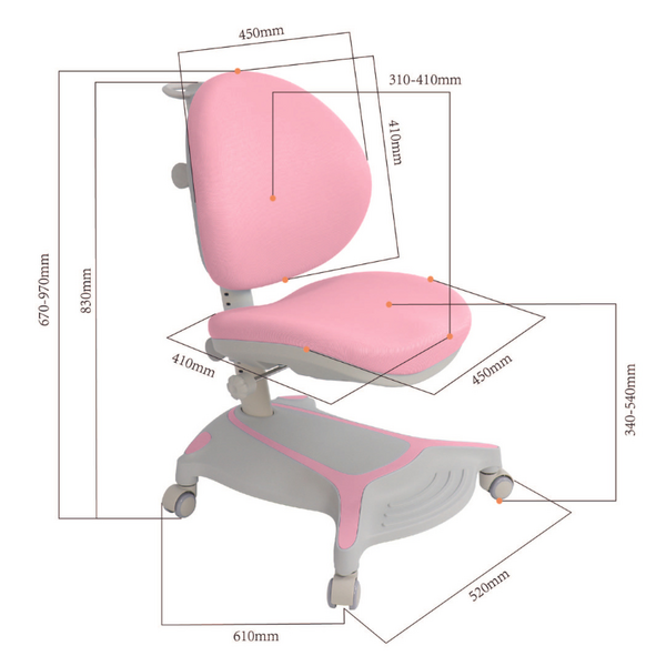 Детское кресло Cubby Adonis Pink - Pampik - 15