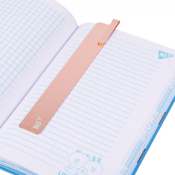 Лінійка-закладка Yes Rose Gold, металева, 16 см (370537) - Pampik - 5