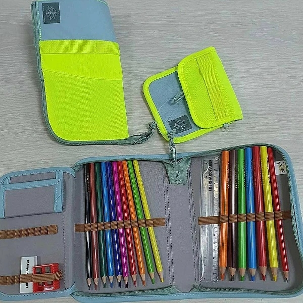 Рюкзак дитячий Lassig з пеналом, холдером, гаманцем та сумкою, неоновий жовтий (1205008843/34441) - Pampik - 5