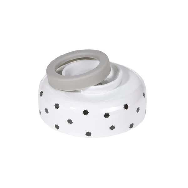 Набор детской посуды Lassig Кот, фарфор, с антискользящими элементами, 3 предмета, белый (1210037108/35851) - Pampik - 4