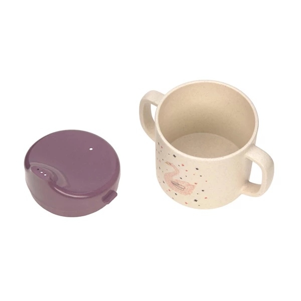 Чашка-поїльник Lassig Лебідь, целюлоза, 150 мл, бежевий (1310066741/35854) - Pampik - 2