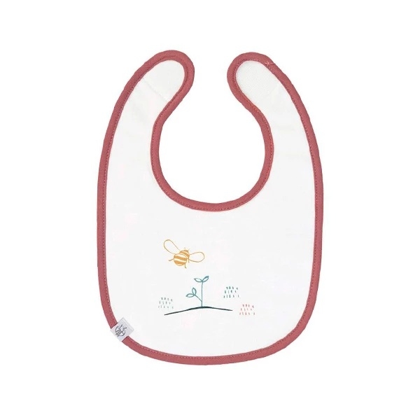 Слюнявчик водонепроницаемый Lassig, органический хлопок, белый (1311005964/30393) - Pampik