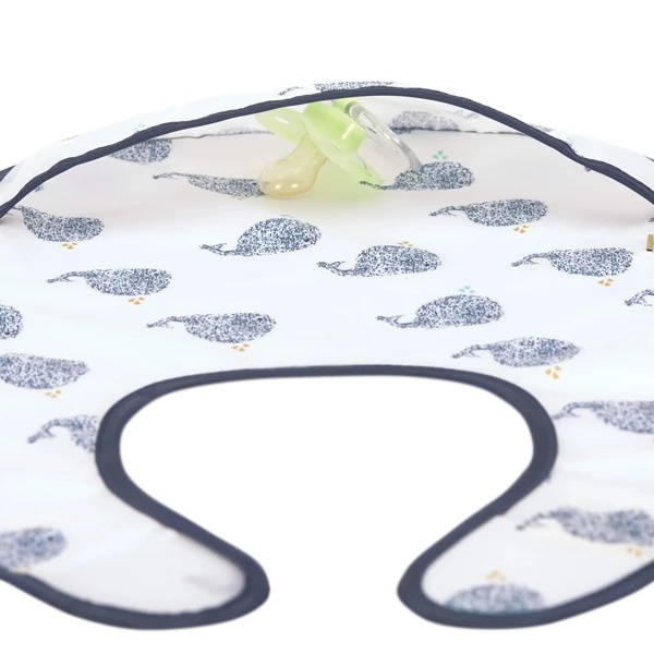 Слинявчик водонепроникний Lassig Кит з кишенею, синій (1311012452/35817) - Pampik - 2