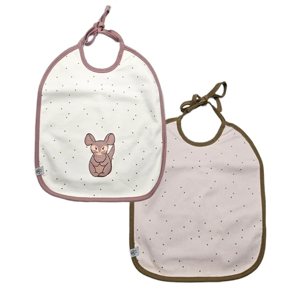 Слинявчики водонепроникні Lassig Шиншила, органічна бавовна, 2 шт., рожевий (1311015329/35801) - Pampik