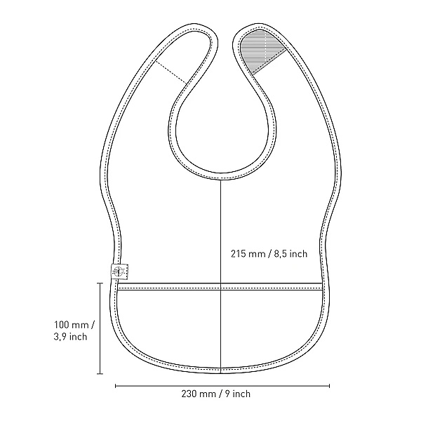 Слинявчик водонепроникний Lassig Кит з кишенею, синій (1311012452/35817) - Pampik - 5