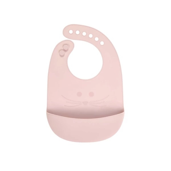 Слюнявчик силиконовый Lassig, розовый (1311020755/30408) - Pampik