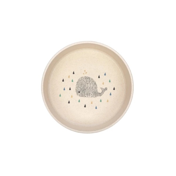 Тарелка глубокая Lassig Кит, целлюлоза, антискользящая, 13.4х4.8 см, бежевый (1310064452/35853) - Pampik - 2