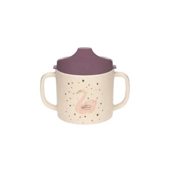 Чашка-поїльник Lassig Лебідь, целюлоза, 150 мл, бежевий (1310066741/35854) - Pampik