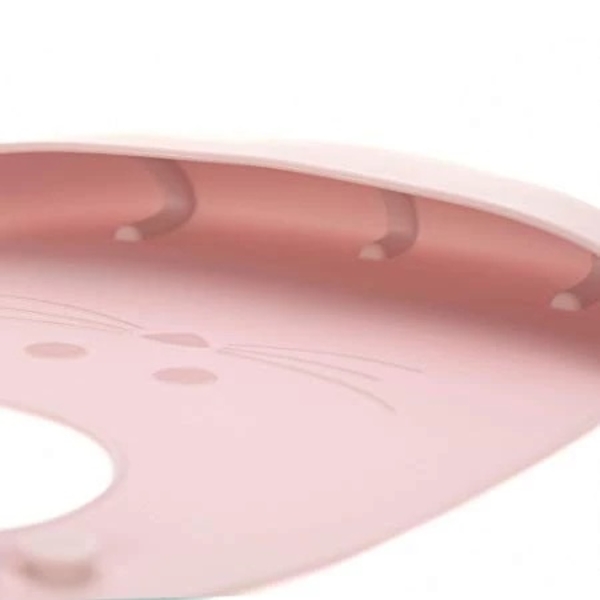 Слюнявчик силиконовый Lassig, розовый (1311020755/30408) - Pampik - 2