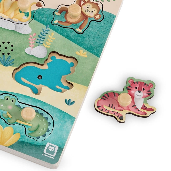 Пазл деревянный музыкальный Eurekakids Зоопарк (69181560/37608) - Pampik - 3