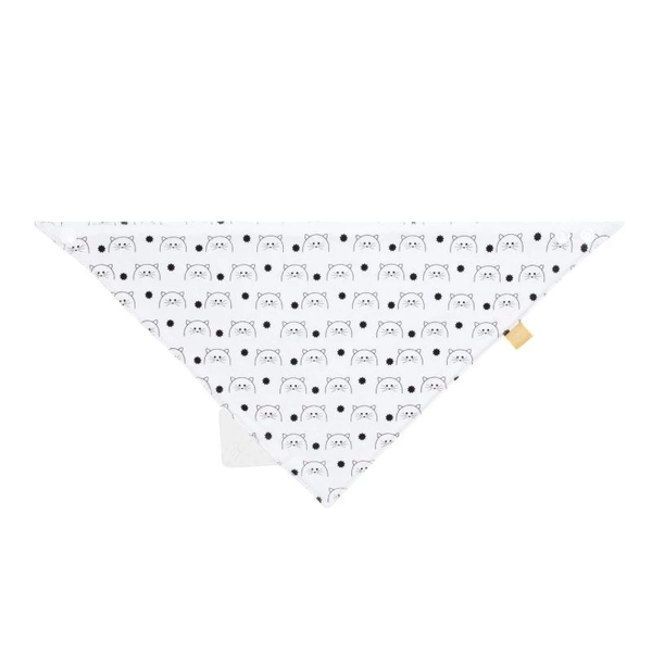 Слюнявчик-платок Lassig с прорезывателем, белый (1311011108/24320) - Pampik - 2